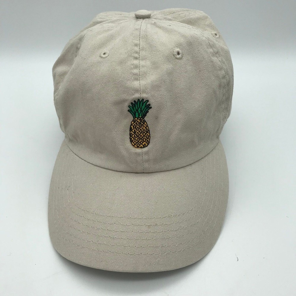 Newhatten Pineapple Logo Baseball Cap Tan Adjustable StrapBack Cotton Dad Hat